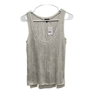 NWT J. Crew Light Gray sequin & Tulle Tank Top XS Flawed